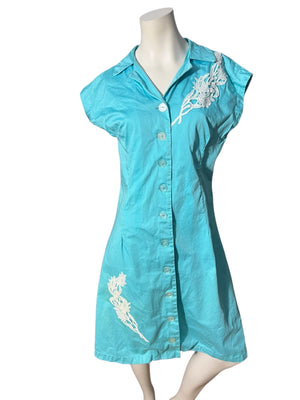 Vintage 50's style dress L turquoise