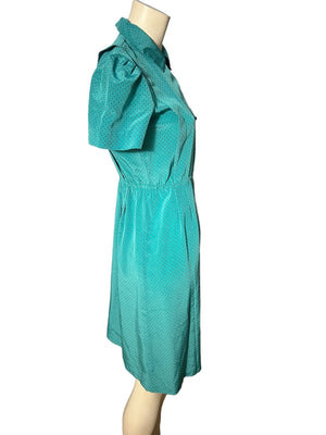 vintage 80's turquoise dress S