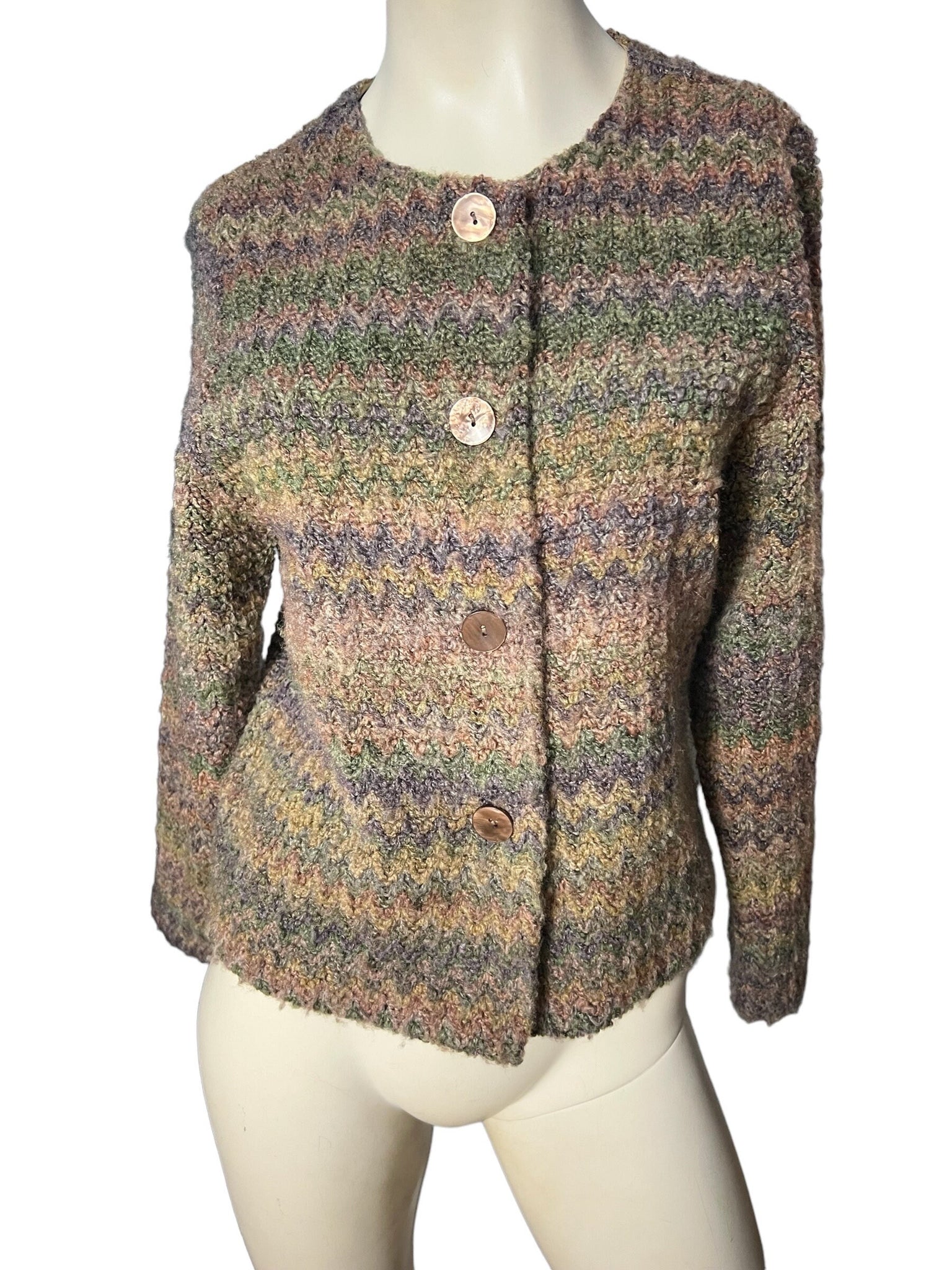 vintage 80's zig zag woven jacket M First Option