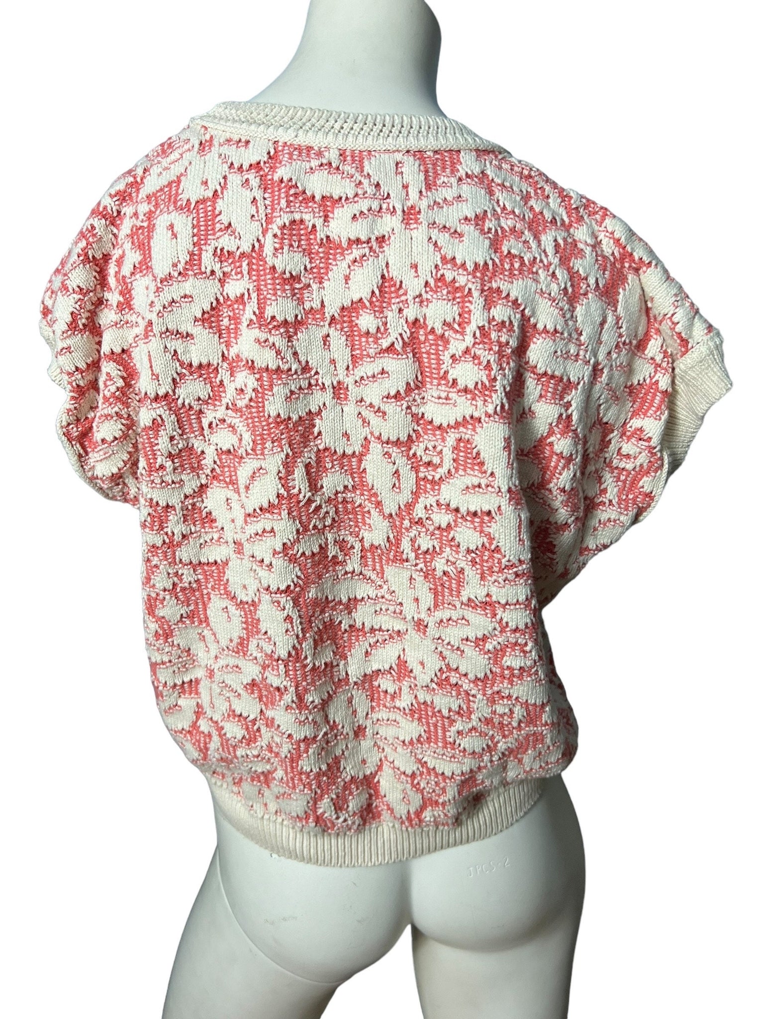 vintage floral sweater top L Mademoiselle