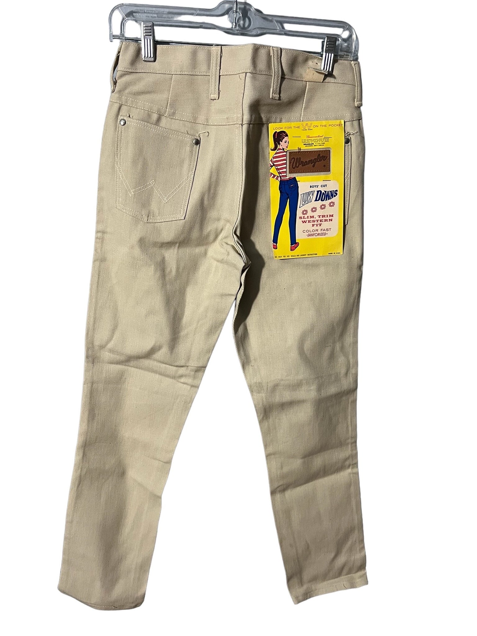 Vintage DS 60's Wrangler tan jeans S Low Downs