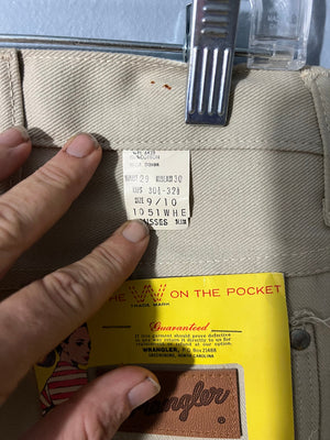 Vintage DS 60's Wrangler tan jeans S Low Downs