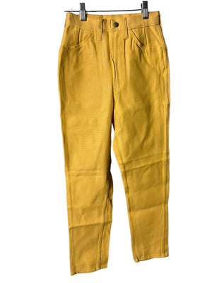 Vintage 60's yellow DS wrangler jeans XS western
