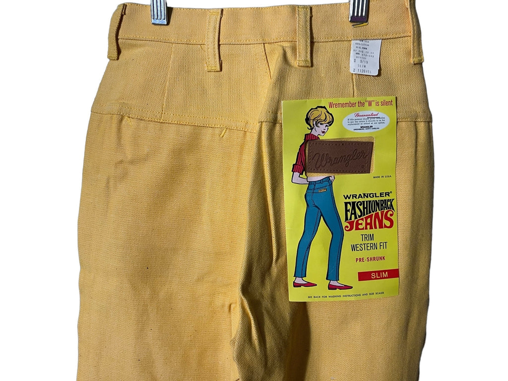 Vintage 60's yellow DS wrangler jeans XS western