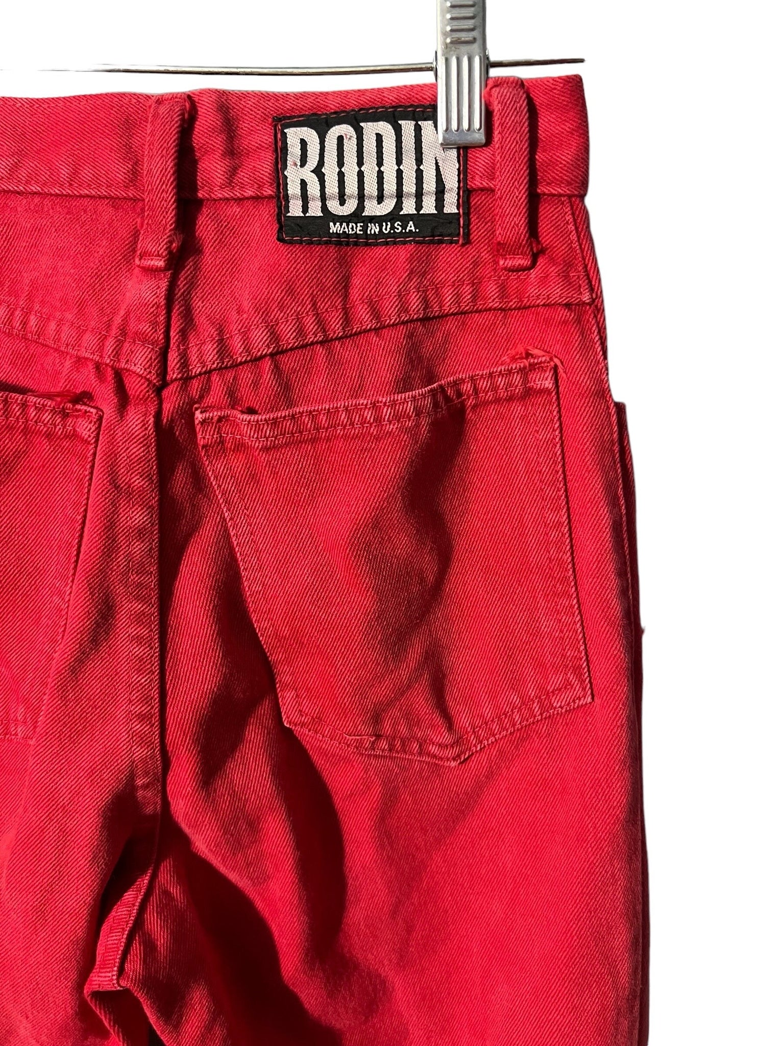 Vintage 80's red high waist jeans Rodin 25 x 29