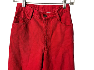 Vintage 80's red high waist jeans Rodin 25 x 29