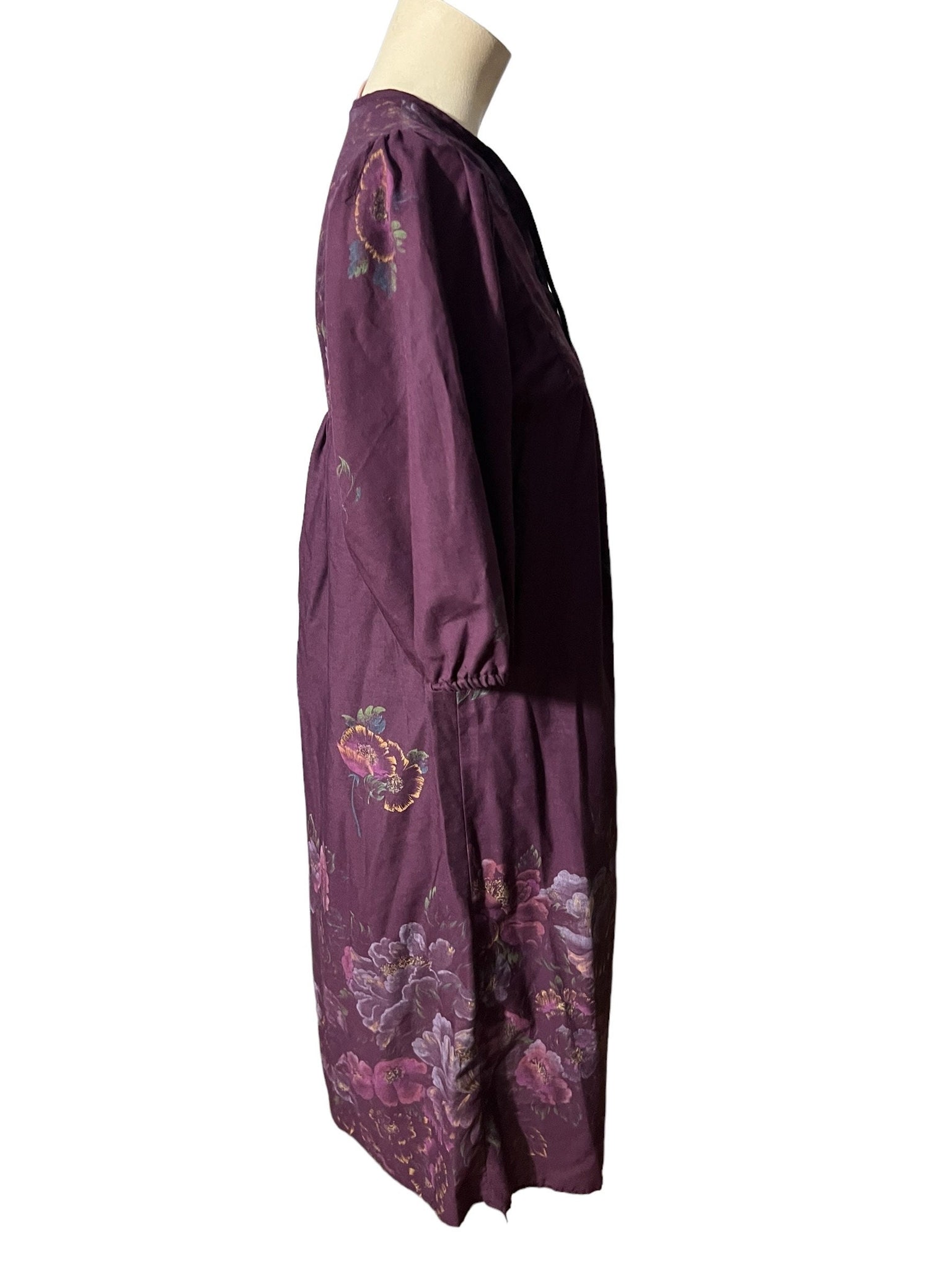 Vintage 70's purple caftan dress M Byer Too