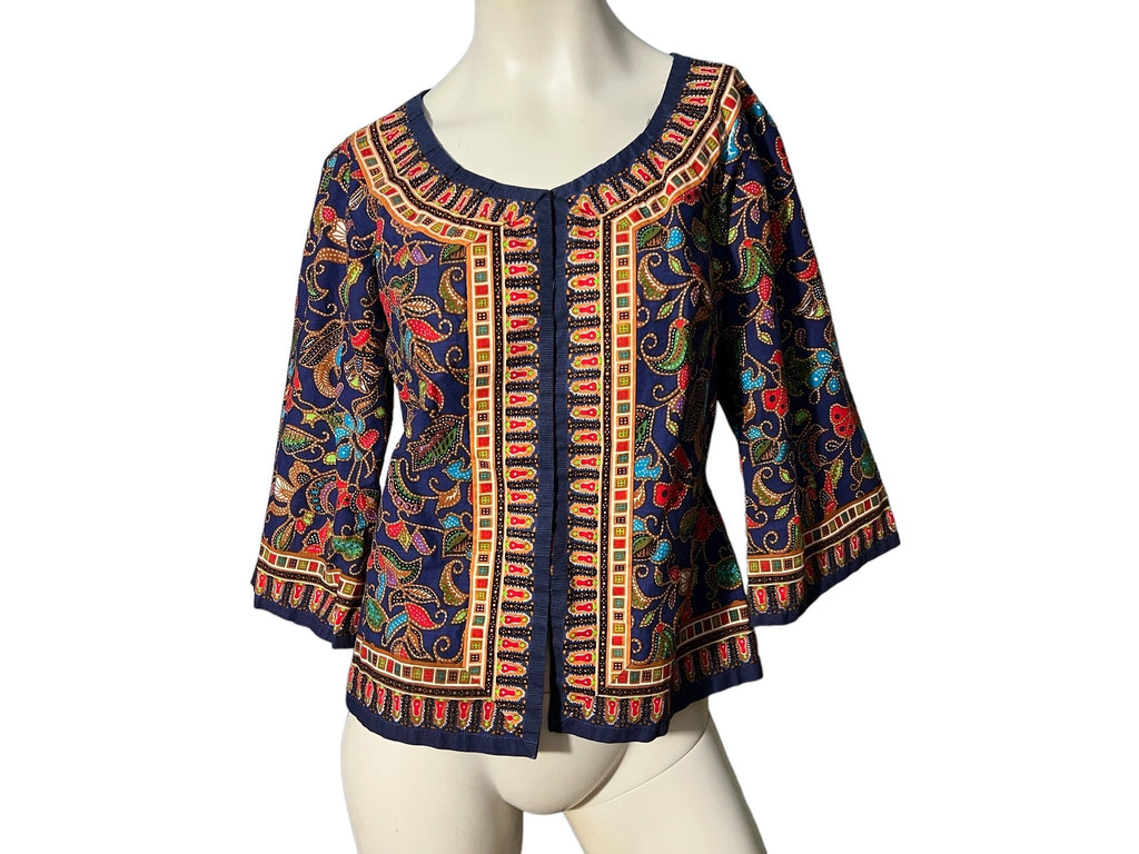 Vintage 70's batik top L Janilaine