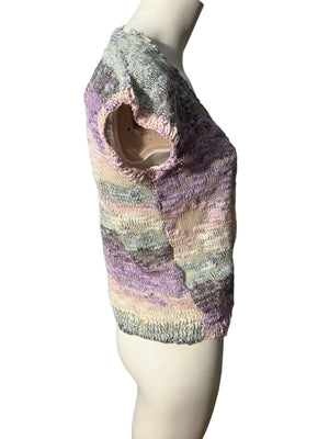 Vintage 70's purple sweater top L