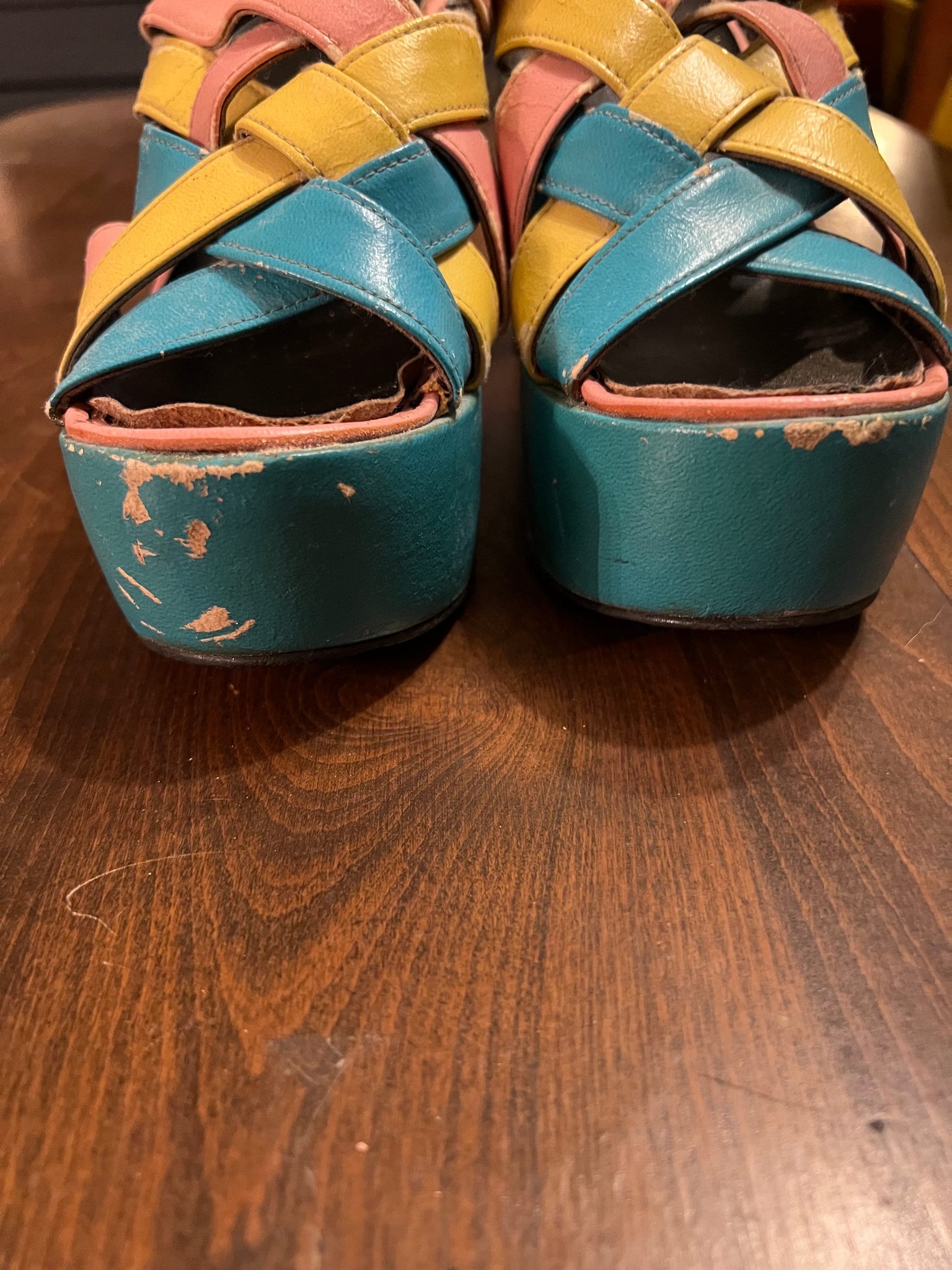 Vintage 70's platform shoes sz 7 NEED WORK