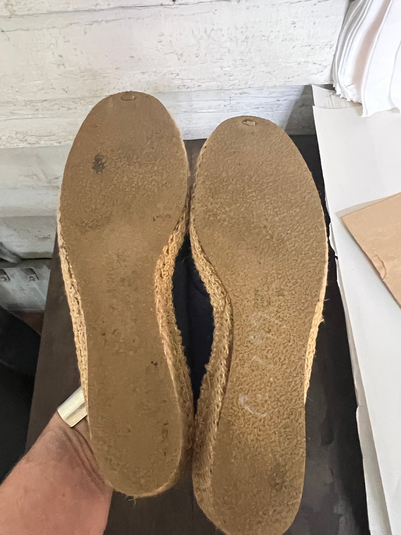 vintage 70's blue wedge canvas shoes 9