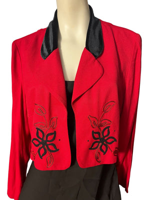 vintage 80’s red short jacket 16