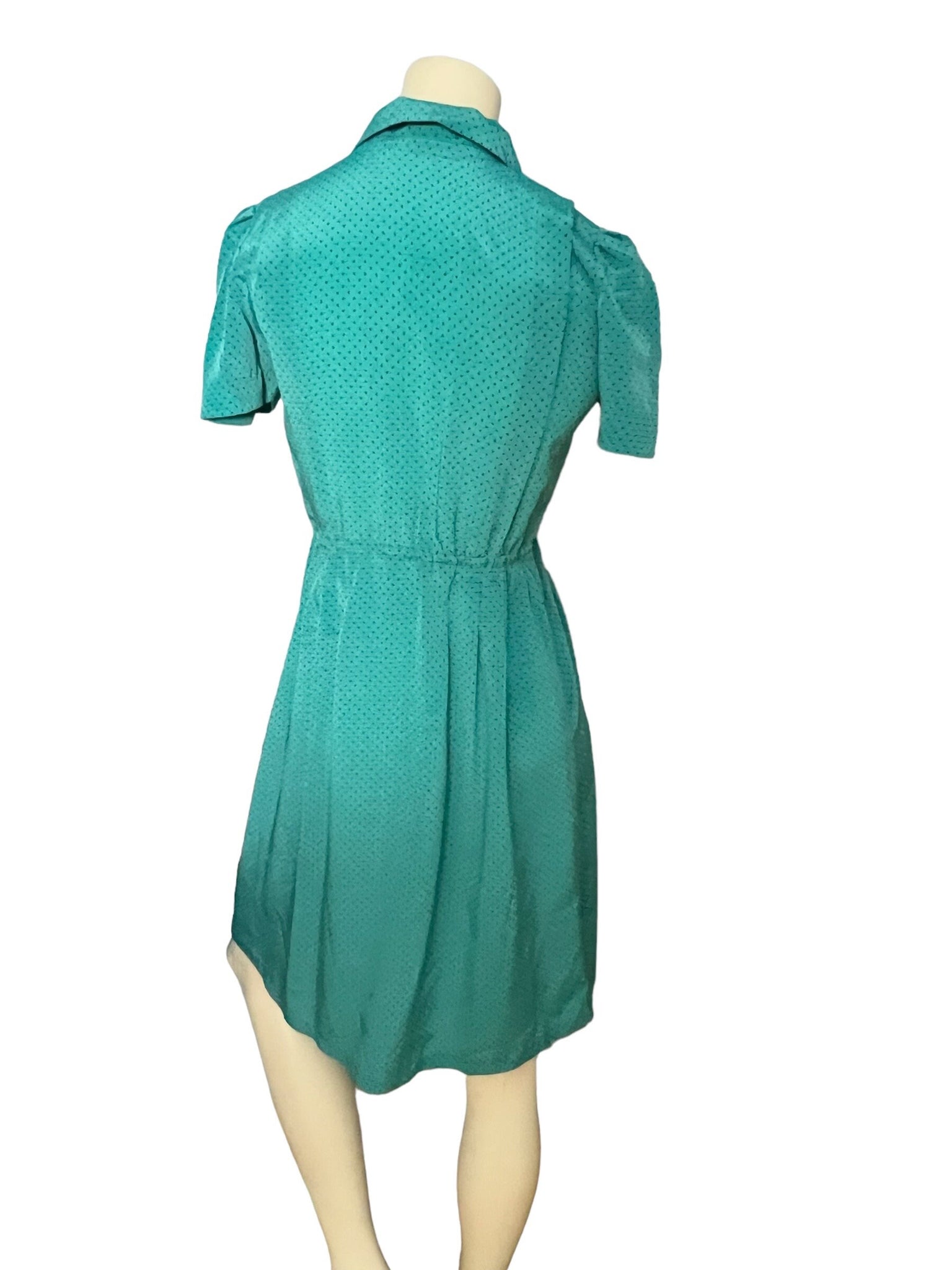 vintage 80's turquoise dress S