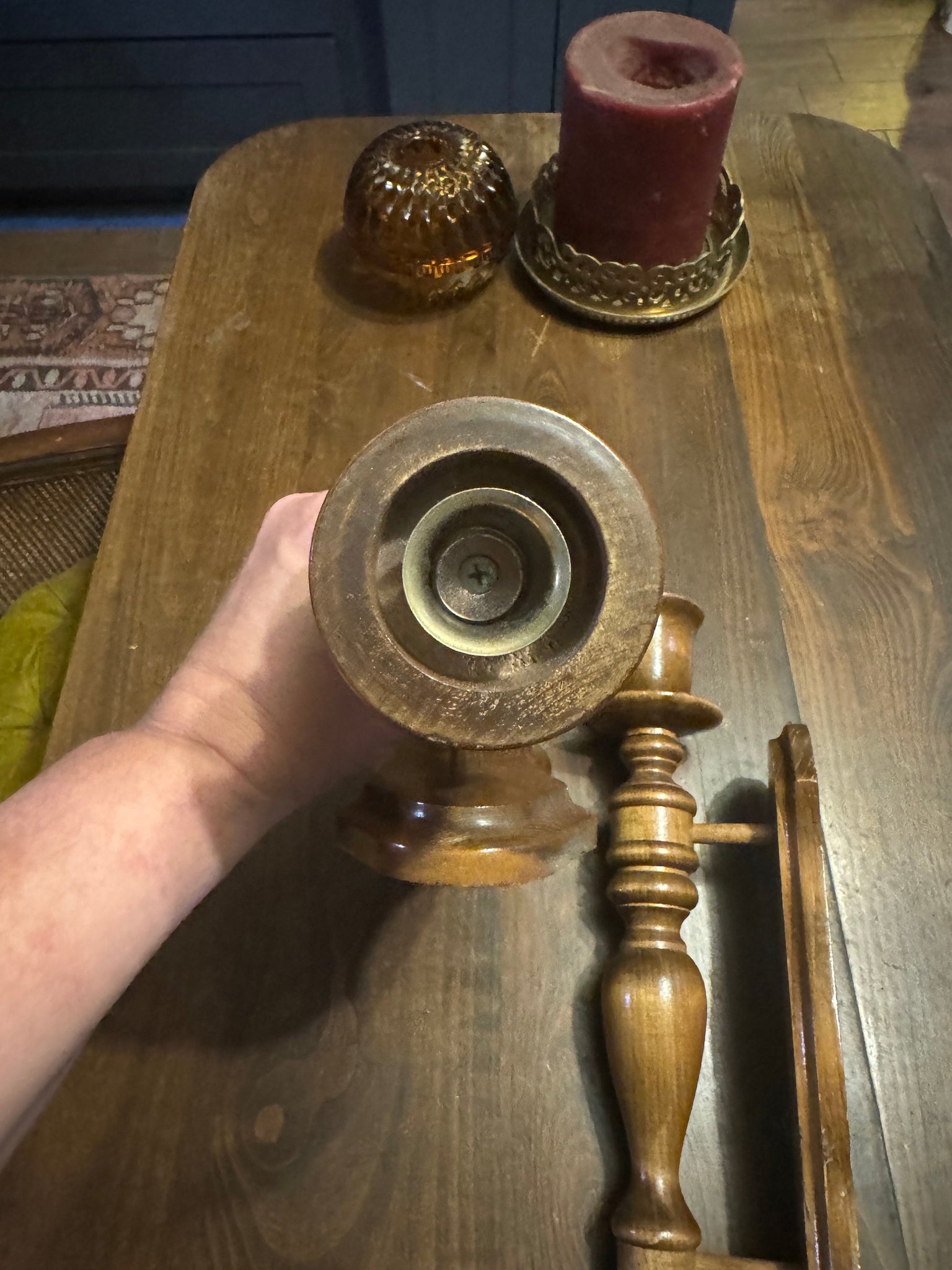 Vintage wood wall sconces