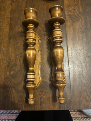 Vintage wood wall sconces