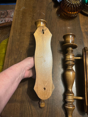 Vintage wood wall sconces