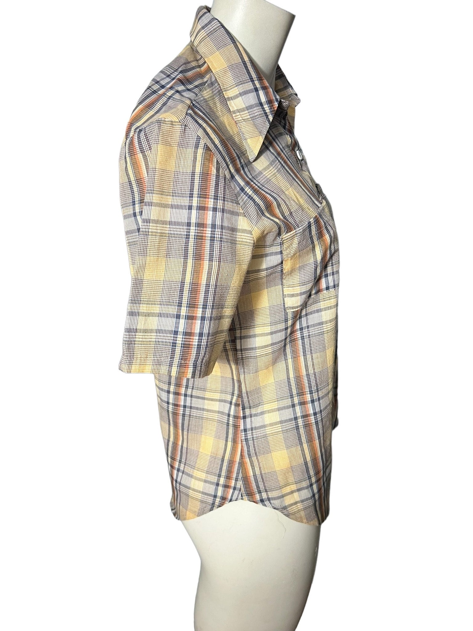 vintage 70's Langtry plaid shirt S