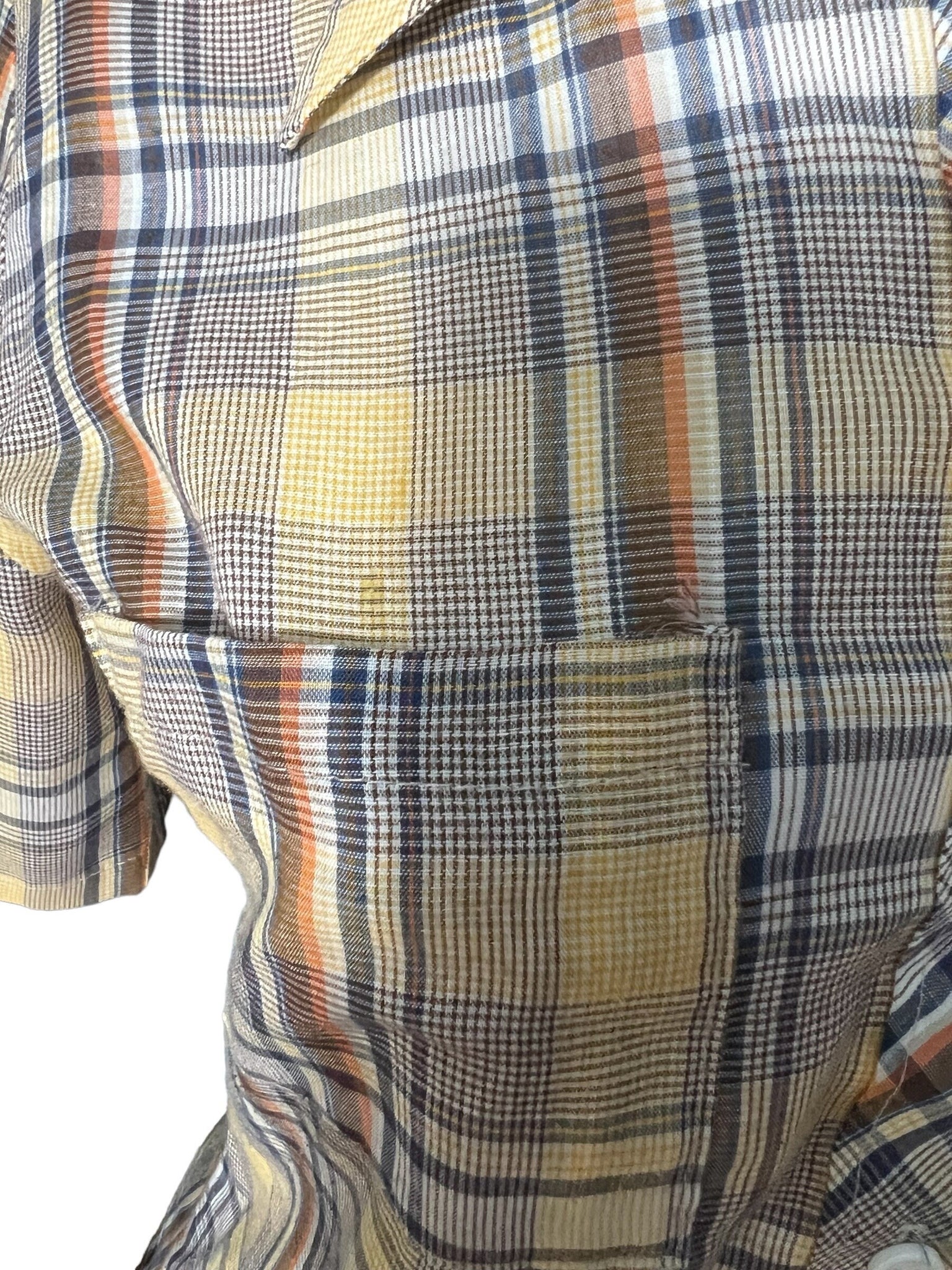 vintage 70's Langtry plaid shirt S