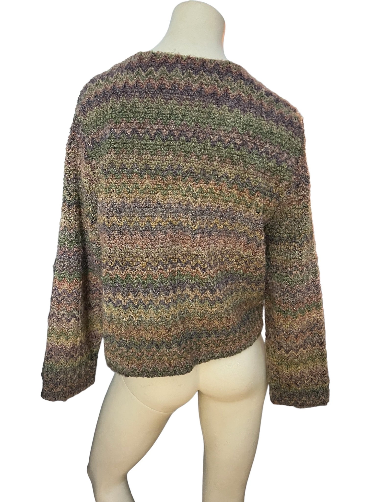 vintage 80's zig zag woven jacket M First Option
