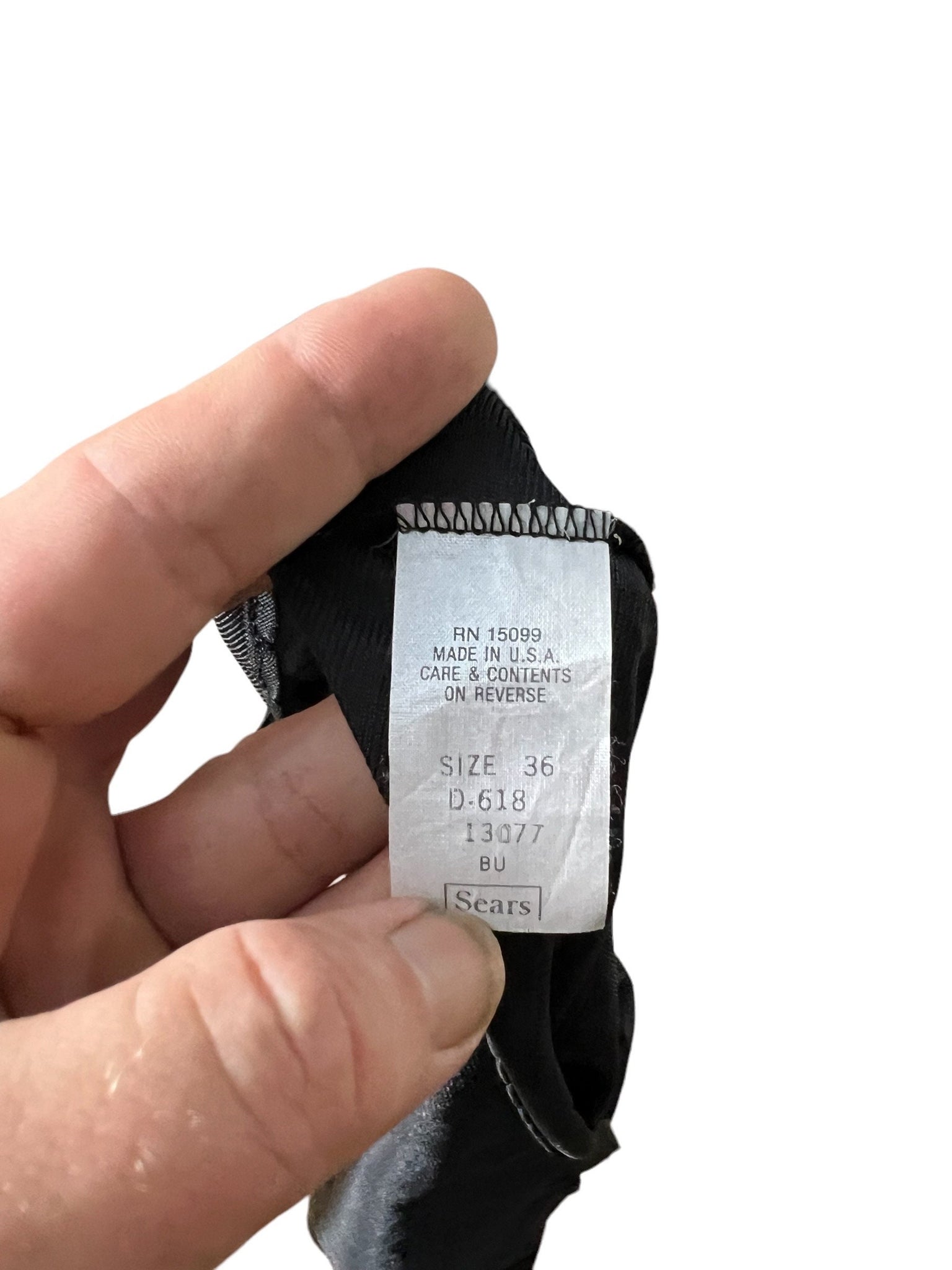 vintage 80's black mini slip lingerie M 36