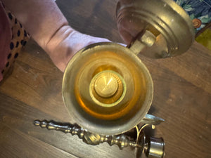 Vintage large brass wall sconces