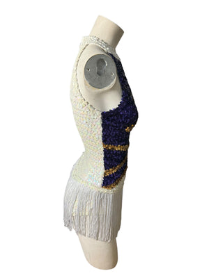 vintage Algy sequin fringe bodysuit 10