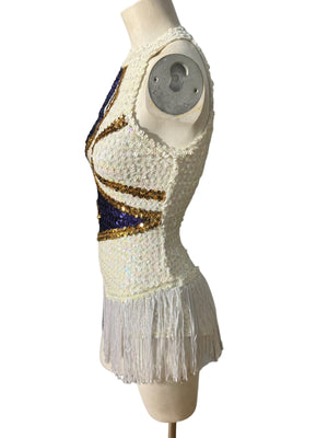vintage Algy sequin fringe bodysuit 10