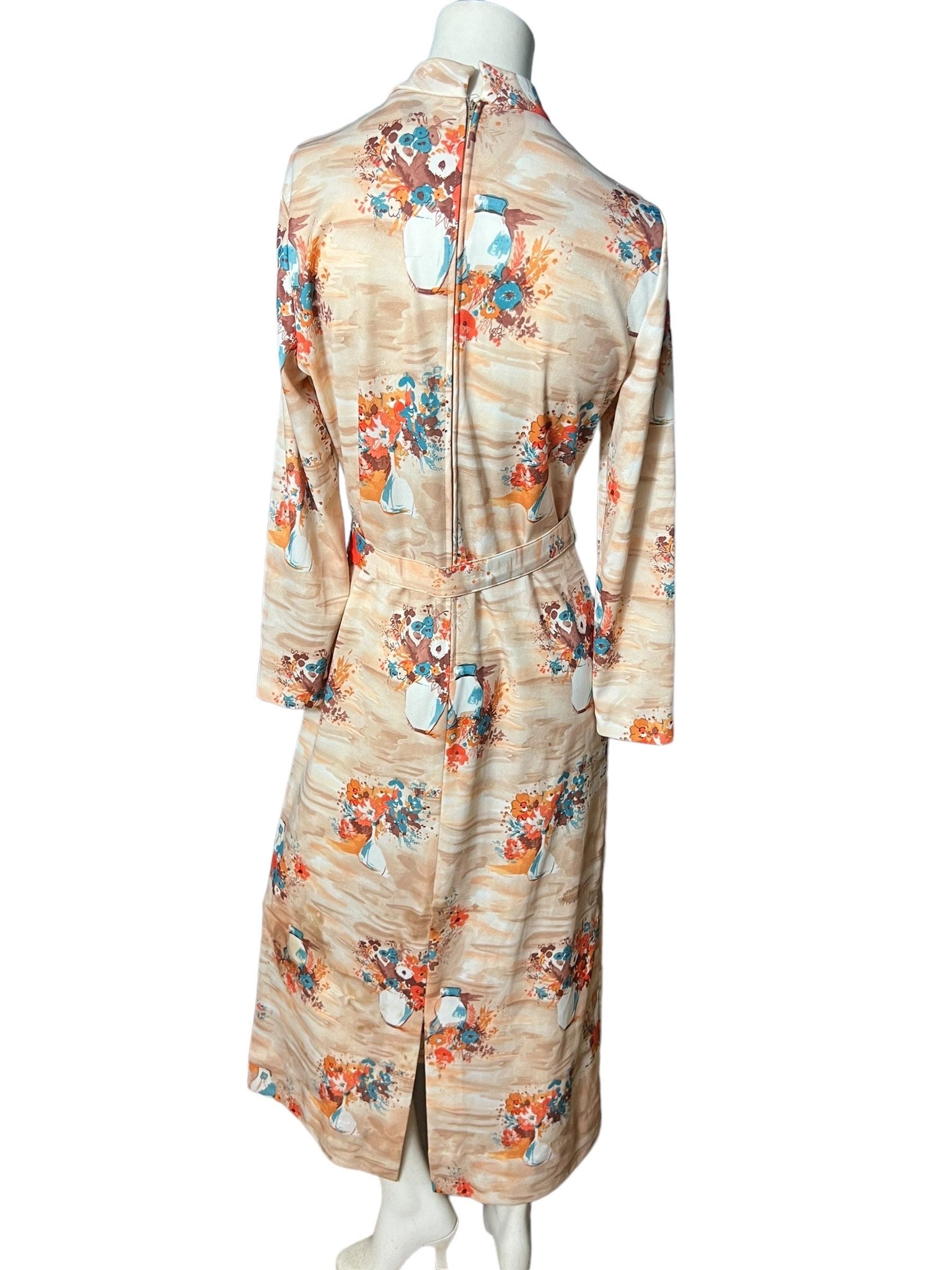 vintage 70's kimono maxi dress M L