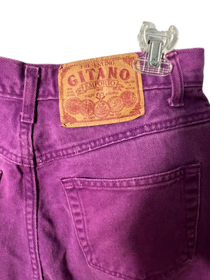 vintage 80's purple high waist jeans Gitano 29 x 28.5