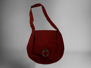 Vintage 70’s red suede handbag purse