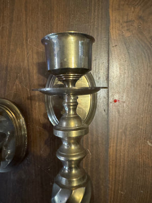 Vintage large brass wall sconces