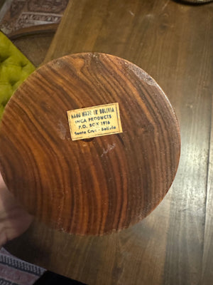 Vintage MCM wood vase