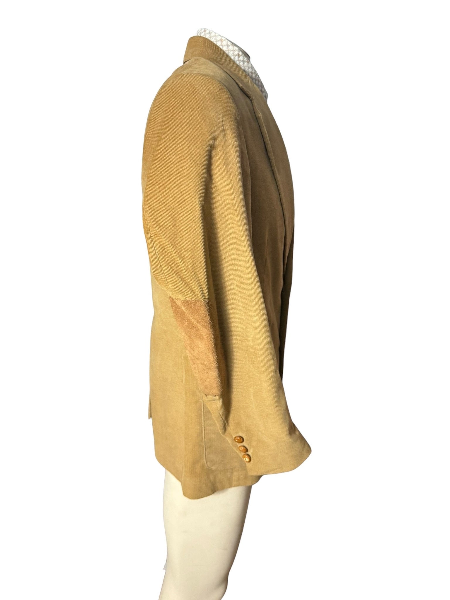 Vintage 70's men's tan corduroy suit jacket 41 R