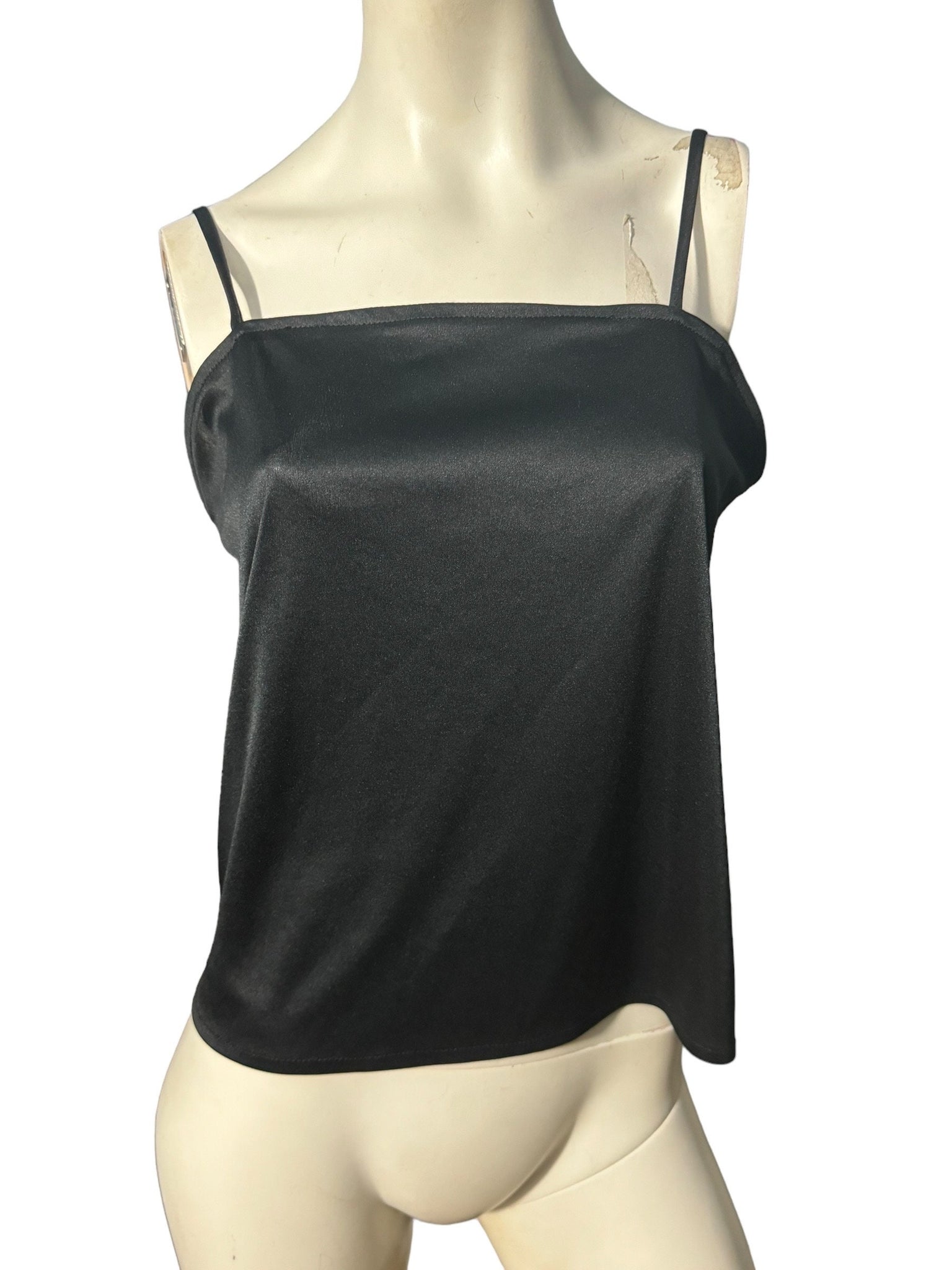 Vintage 70’s black tank top camisole M