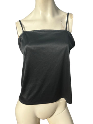 Vintage 70’s black tank top camisole M