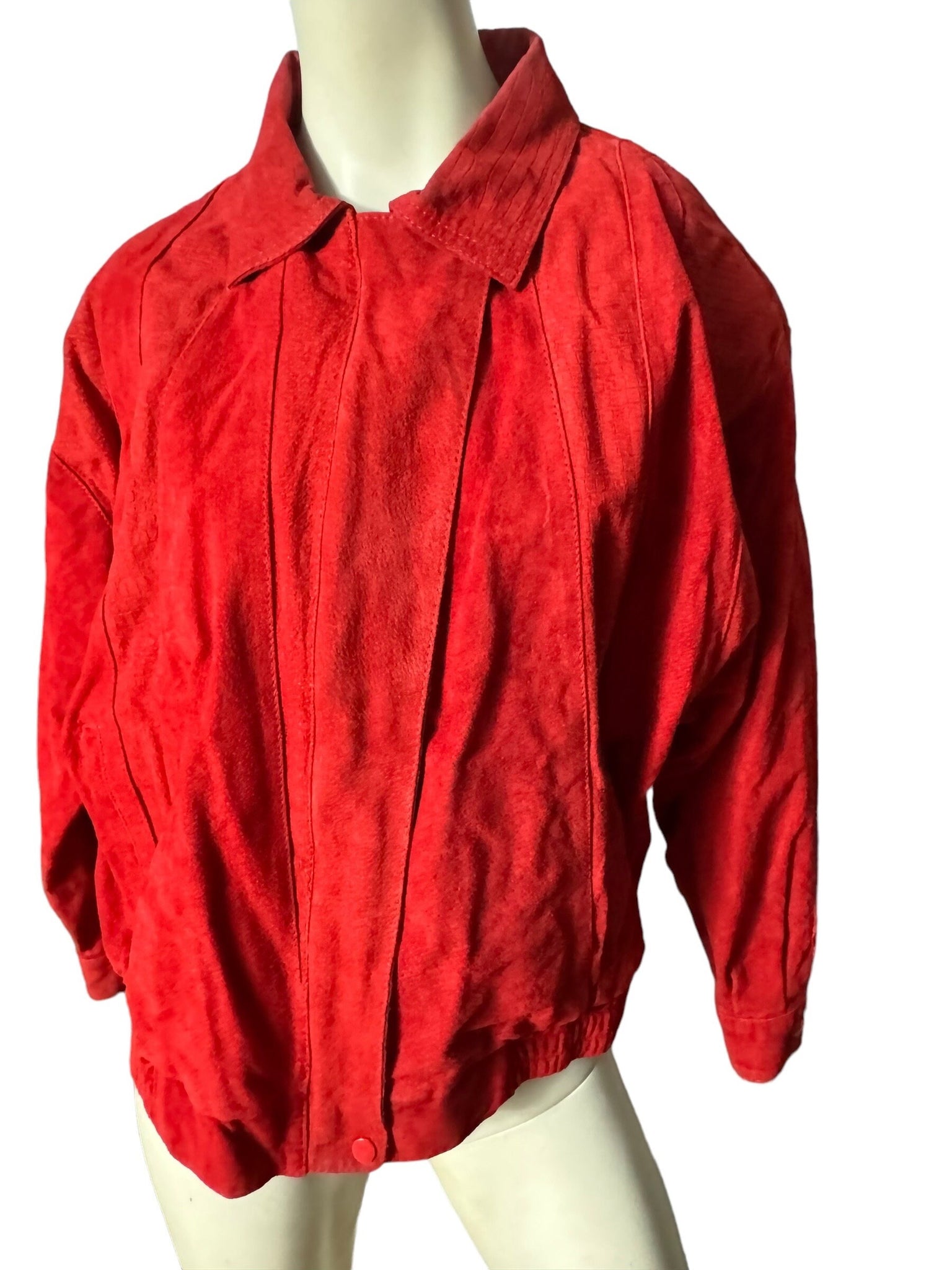 Vintage 80's red leather jacket M Micki