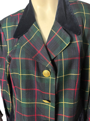 Vintage plaid 80's suit 14 L Dani Max