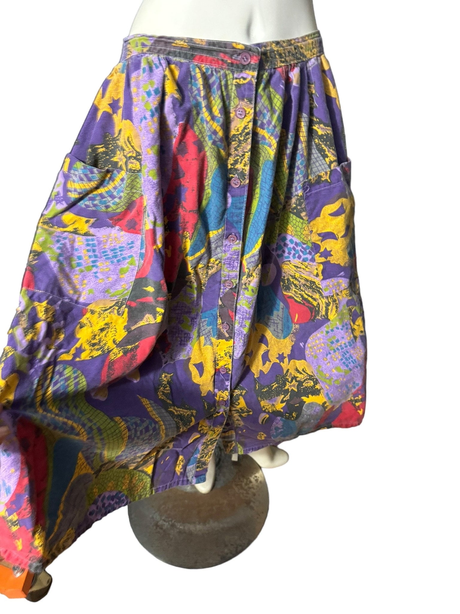 Vintage 80's mod full skirt L