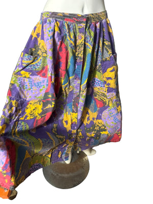 Vintage 80's mod full skirt L