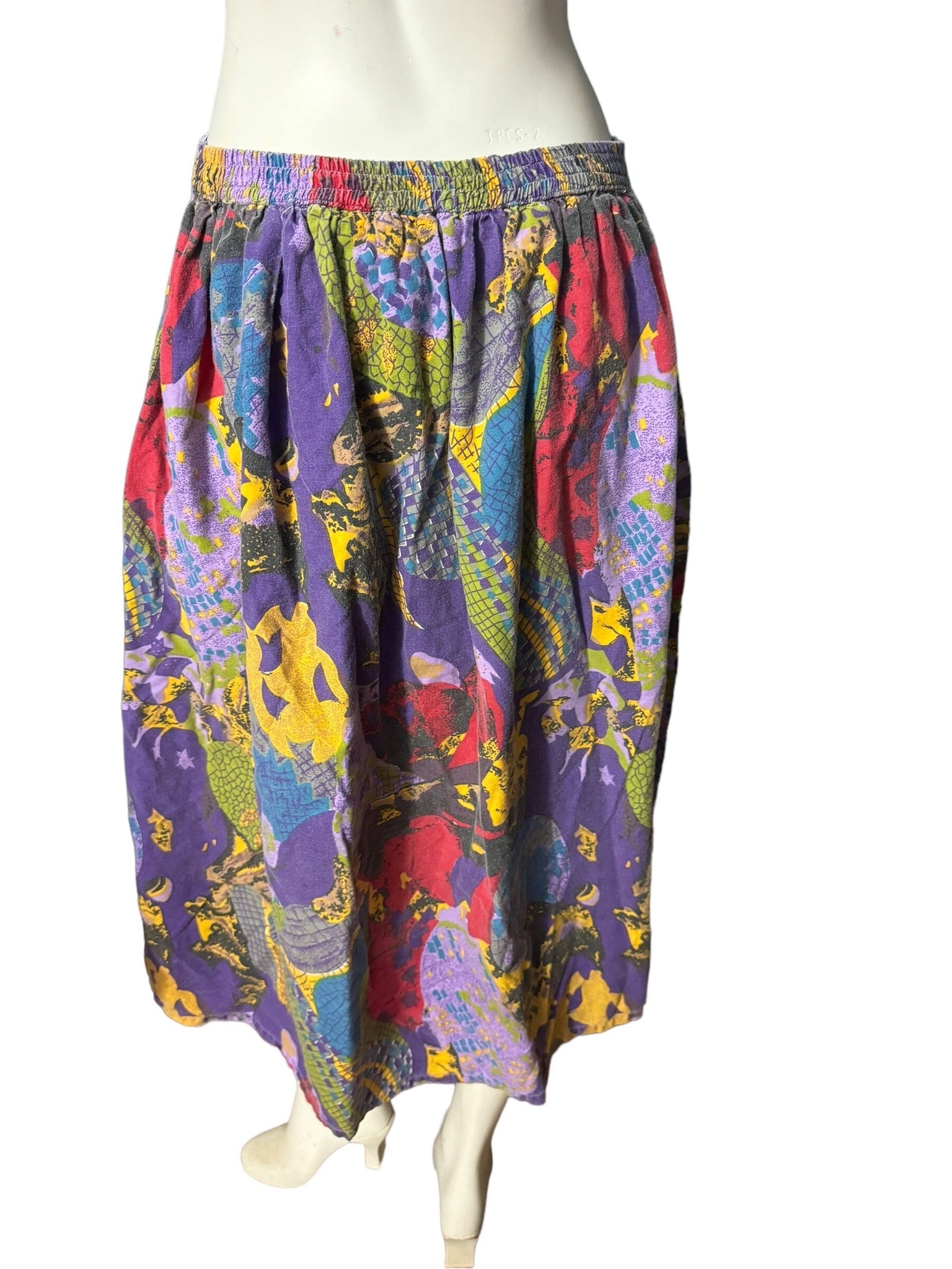 Vintage 80's mod full skirt L