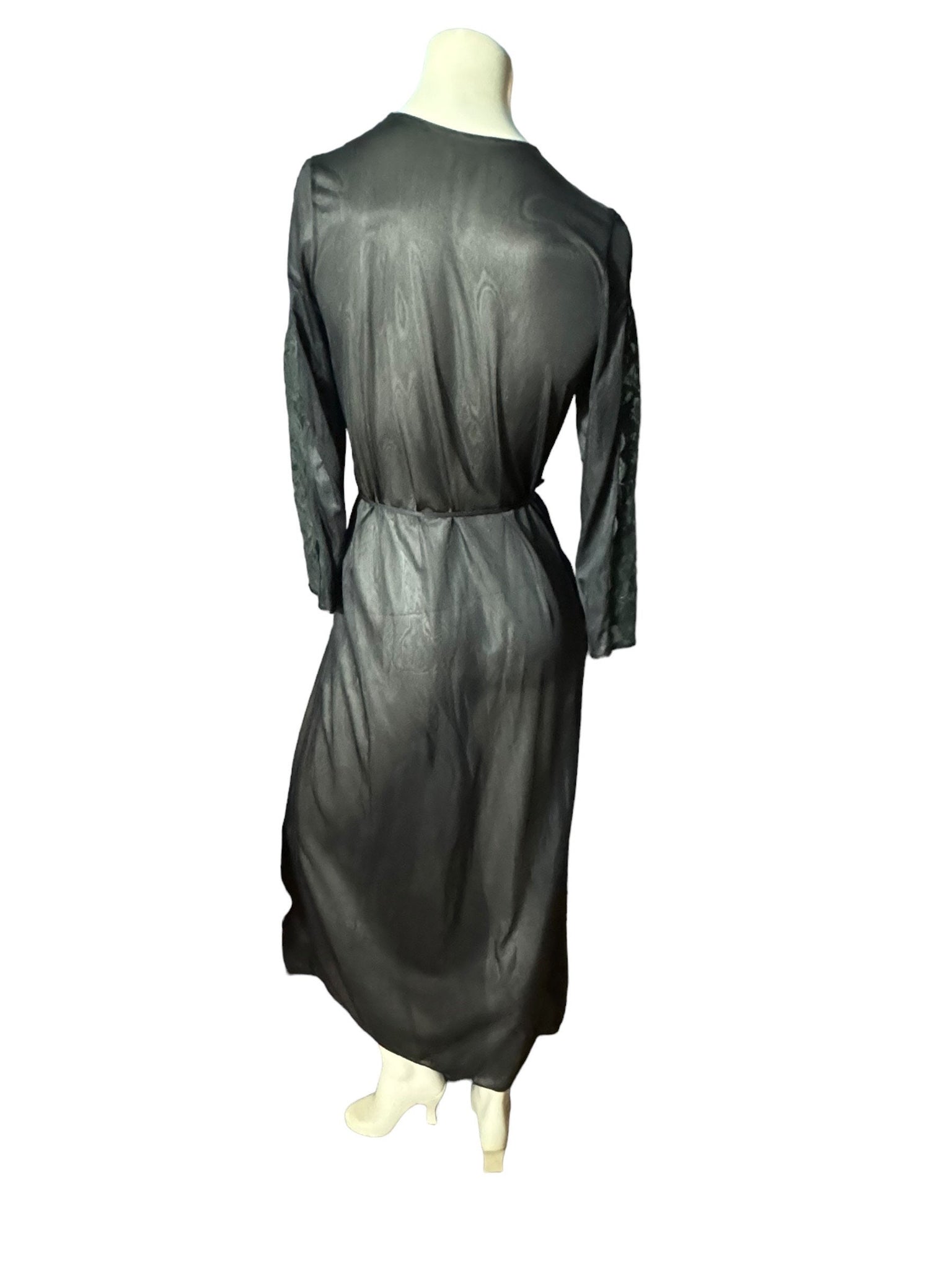 Vintage 70's Sears black robe XS