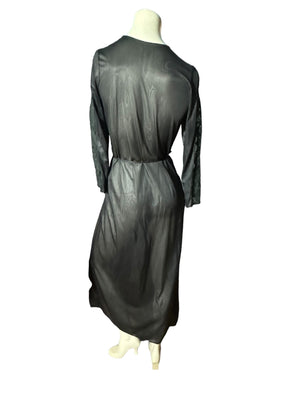 Vintage 70's Sears black robe XS
