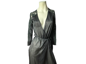 Vintage 70's Sears black robe XS