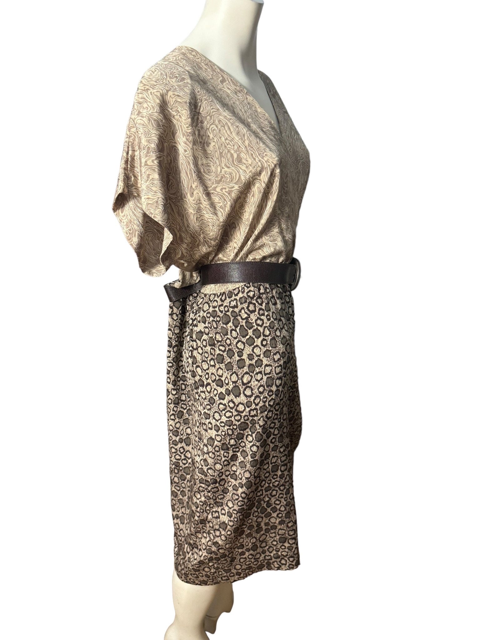 Vintage 80's leopard dress & jacket L XL