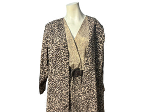 Vintage 80's leopard dress & jacket L XL