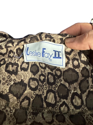 Vintage 80's leopard dress & jacket L XL