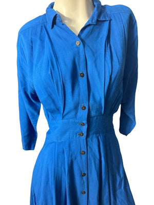 Vintage 80's blue dress 4 Alain Toussaint