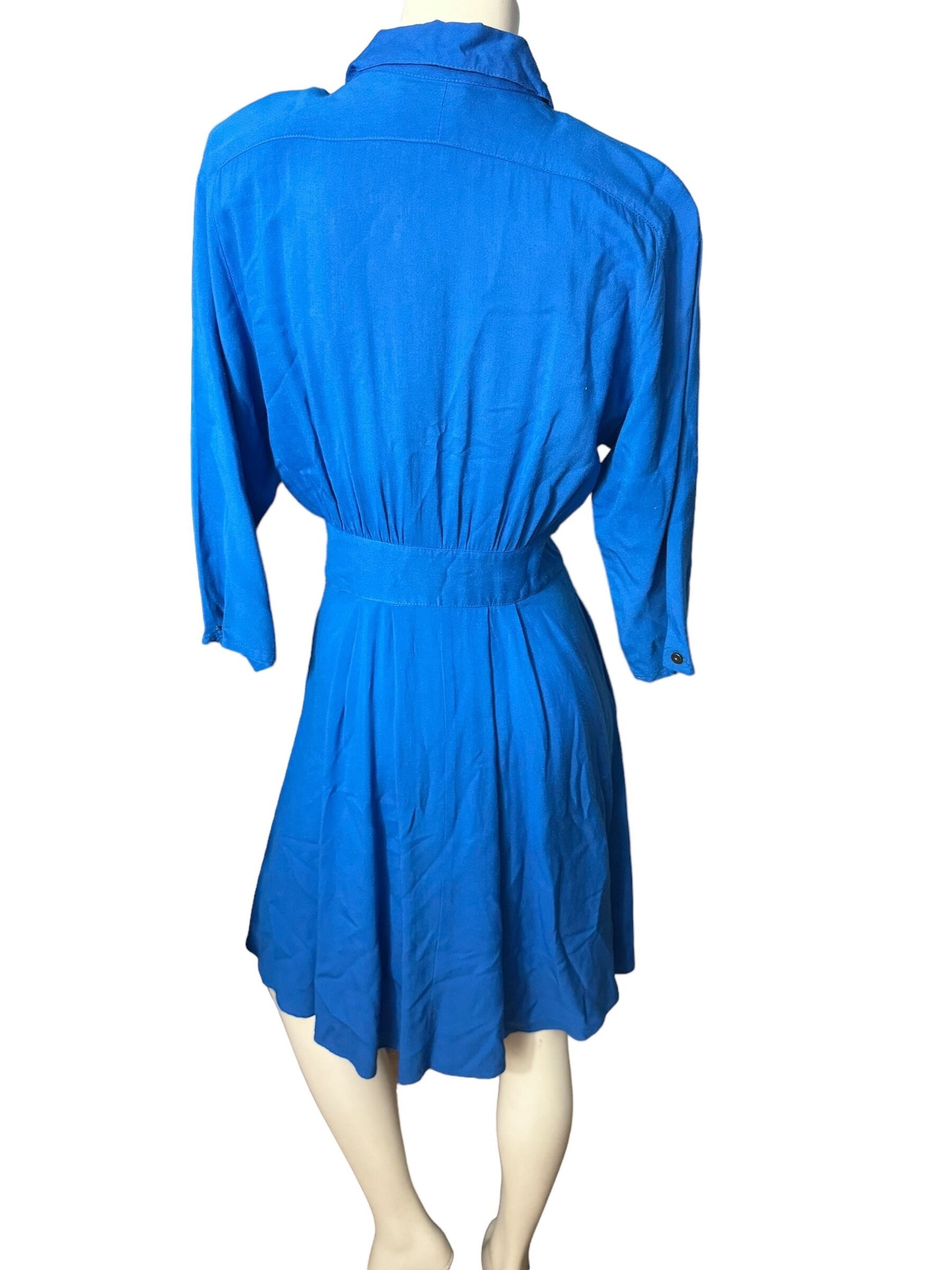 Vintage 80's blue dress 4 Alain Toussaint