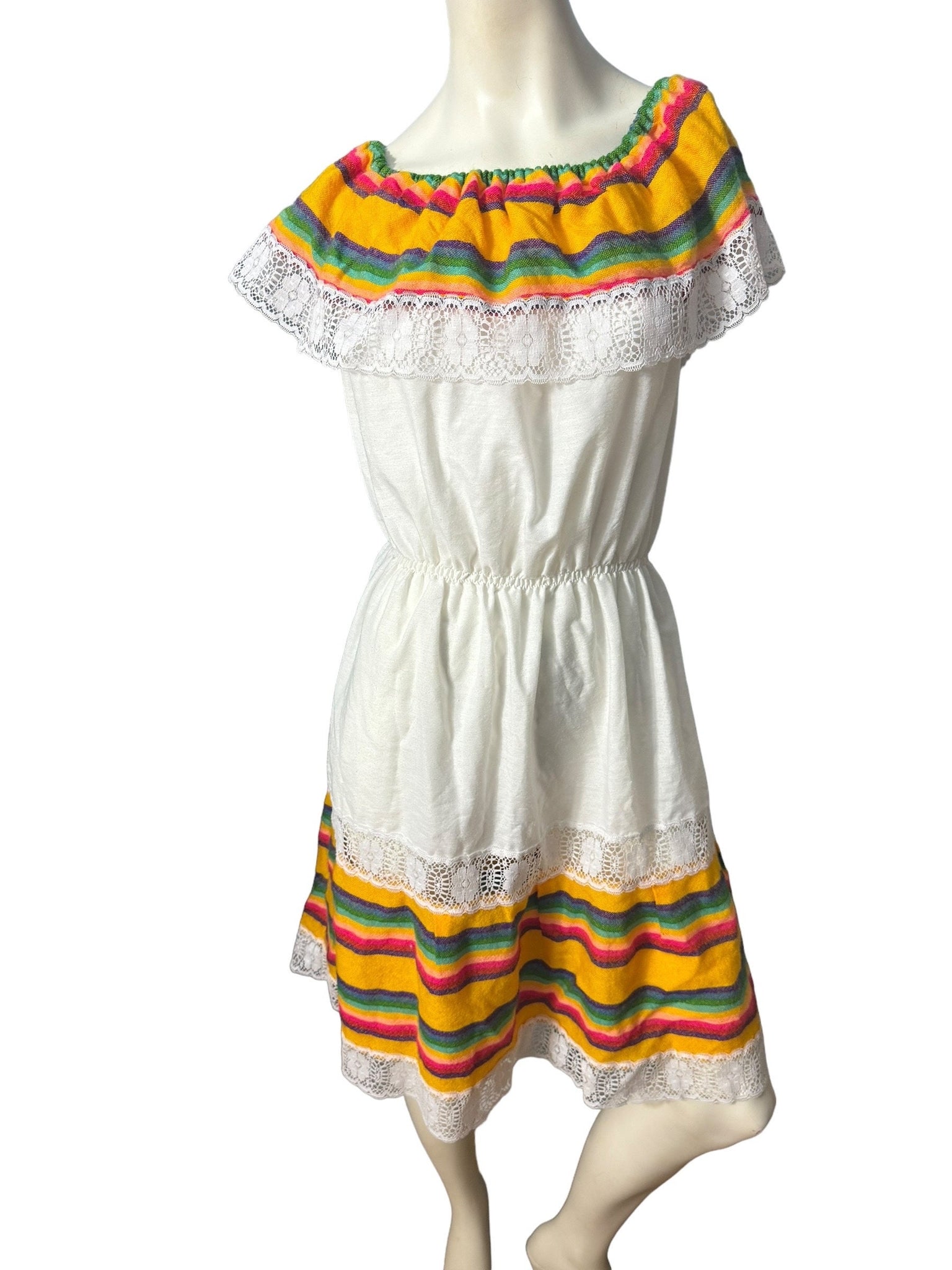 Vintage ethnic sun dress S M