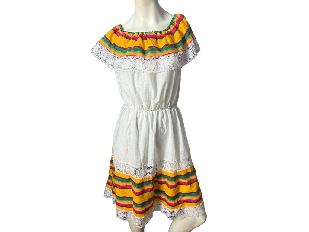 Vintage ethnic sun dress S M
